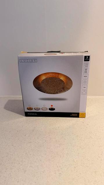 NIEUW Lucide FOSKAL Plafonnière LED Zwart beschikbaar voor biedingen