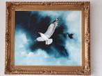 Schilderij "Meeuw in de lucht" van H.H. v/d Doorn '81 SCH44, Antiek en Kunst, Kunst | Schilderijen | Klassiek, Ophalen of Verzenden