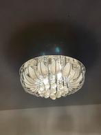 Complete set dimbare plafondlampen: kristal & industrieel, Ophalen of Verzenden, Zo goed als nieuw, Metaal
