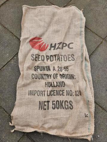 Nieuwe jute zakken, afmeting 60x110- zaklopen - stof beschikbaar voor biedingen