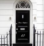 Interieur decoratie deursticker set huisnummer familienaam