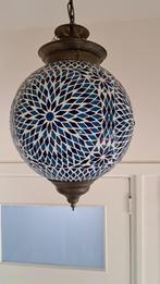 Prachtige grote Oosterse mozaïek hanglamp Turks Marokaans, Ophalen, Zo goed als nieuw, Glas, Oosters