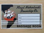 scheepvaart , bagagelabel KNSM, Ophalen of Verzenden, Nieuw, Motorboot, Gebruiksvoorwerp