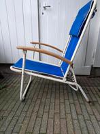 Vintage Stoel Klapstoel Jaren 60 Tuinstoel Strandstoel, Ophalen of Verzenden, Gebruikt, Bruin, Eén
