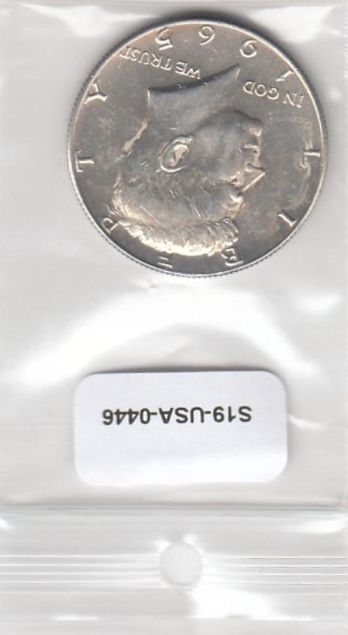 S19-USA-0446 United States Half Dollar 1965   KM202a UNC ZIL, Postzegels en Munten, Munten | Amerika, Noord-Amerika, Zilver, Verzenden