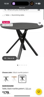 Ikea Marble look dining table eetafel, Huis en Inrichting, Ophalen, Zo goed als nieuw, Rechthoekig, 50 tot 100 cm
