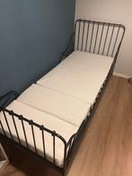 Ikea Minnen Meegroei Bed - Zwart, Huis en Inrichting, Ophalen, Eenpersoons, Zwart, 190 cm of minder