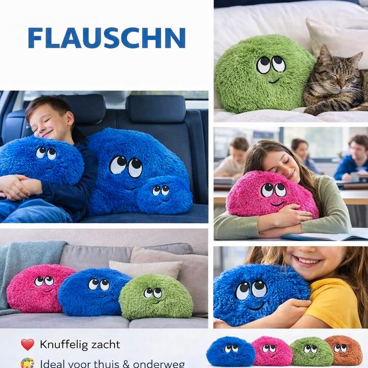 Flauschn Superzacht Kussen & Knuffel voor Jong en Oud, Kinderen en Baby's, Speelgoed | Knuffels en Pluche, Nieuw, Overige typen