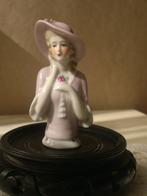 Porseleinen Half Doll, Pink Lady <> Vintage Boudoir Popje, Verzamelen, Poppen, Ophalen of Verzenden, Gebruikt, Overige typen