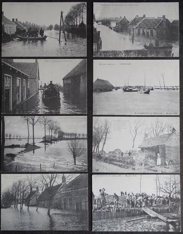 Ansichtkaarten Watersnoodramp Zeeland, watersnood 1906  beschikbaar voor biedingen
