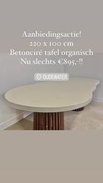 Actie!!! Organische Betoncire eettafel tafel, Huis en Inrichting, Tafels | Eettafels, Ophalen, 200 cm of meer, Zo goed als nieuw