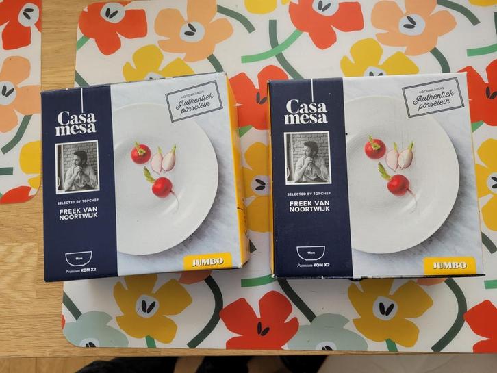 Casa Mesa Jumbo servies kommen 2 dozen van 2 stuks, Huis en Inrichting, Keuken | Servies, Nieuw, Kom(men), Overige stijlen, Porselein