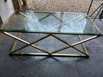 salontafel goud met glas eric kuster style, Huis en Inrichting, Tafels | Salontafels, Ophalen, 100 tot 150 cm, 150 tot 200 cm