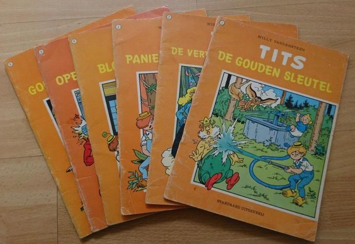 Willy Vandersteen: Tits (6 stuks) ZGAN, Boeken, Stripboeken, Zo goed als nieuw, Meerdere stripboeken, Ophalen of Verzenden