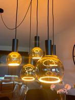Hanglamp met 5 glazen bollen, Ophalen, Zo goed als nieuw, Glas, 75 cm of meer