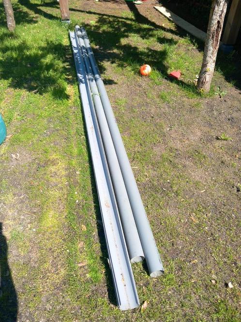 pvc regenpijp en goten en alle bevestigingsmateriaal, Doe-het-zelf en Verbouw, Buizen en Afvoer, Nieuw, Dakgoot, Pvc, Ophalen