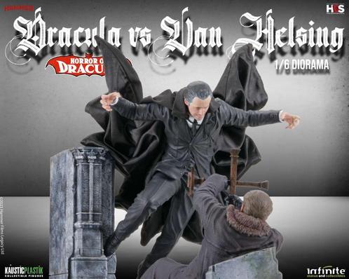 Horror of Dracula - Dracula vs Van Helsing 1:6 Diorama, Verzamelen, Film en Tv, Nieuw, Film, Beeldje, Replica of Model, Verzenden