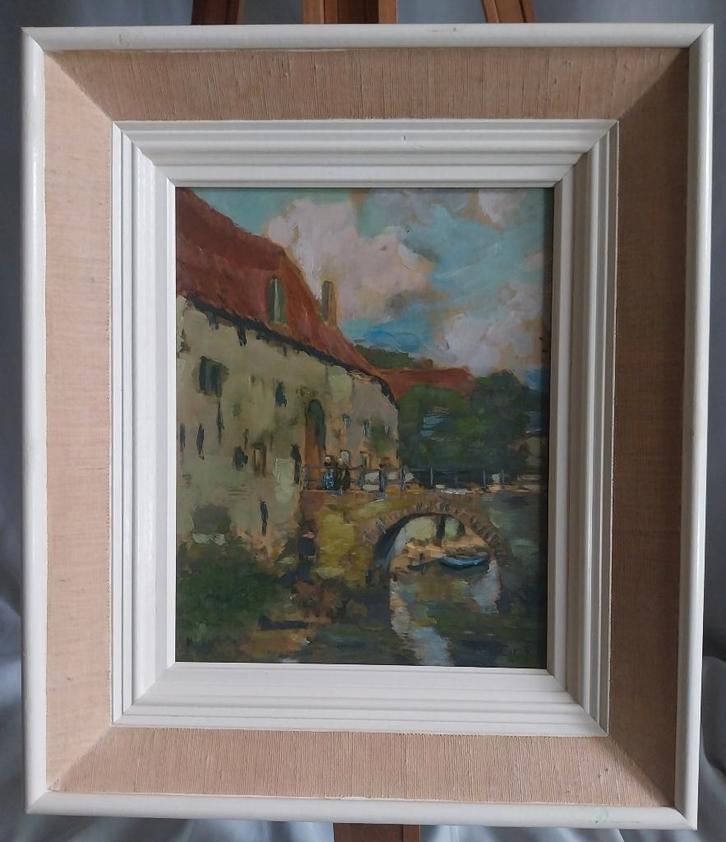 G. de Wit (XXe) - Orthenpoort Den Bosch - Paneel, Antiek en Kunst, Kunst | Schilderijen | Klassiek, Ophalen of Verzenden