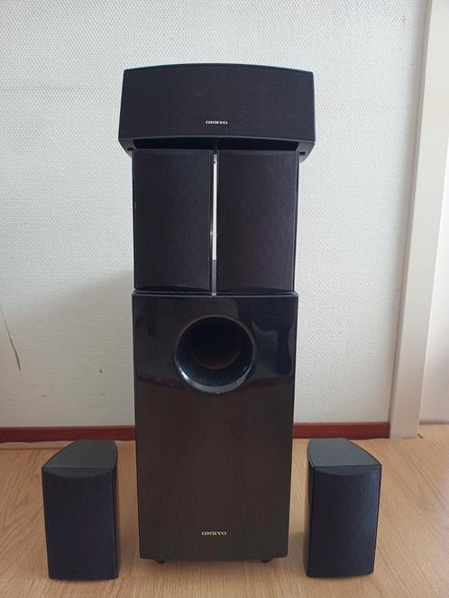 Onkyo surround sound speakers + subwoofer, Audio, Tv en Foto, Home Cinema-sets, Zo goed als nieuw, Overige spelers, Overige merken