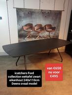Nieuwe icatchers Ford coll eettafel zwart eiken 240x110cm, Ophalen, ., Nieuw, .