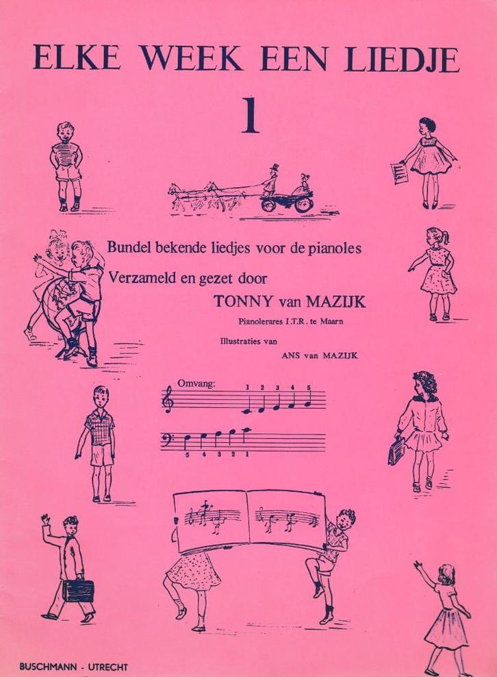 TONNY VAN MAZYK - ELKE WEEK EEN LIEDJE - DEEL 1 -, Muziek en Instrumenten, Bladmuziek, Gebruikt, Artiest of Componist, Populair