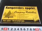 stickers Westelbeers Camping Rakelbos Nieuw in Brabant *, Ophalen, Zo goed als nieuw, Overige typen