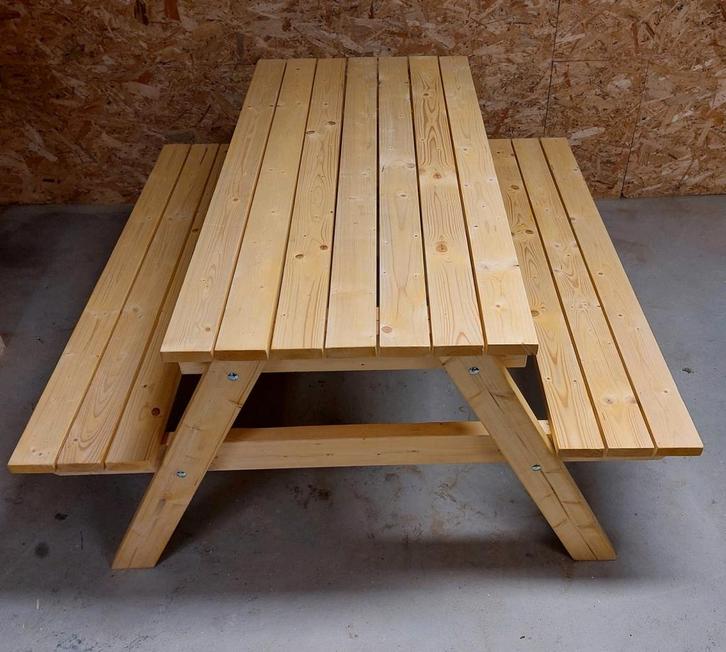 Picknicktafel Nieuw! - Klaar voor gezellige zomerdagen!, Tuin en Terras, Picknicktafels, Rechthoekig, Hout, Ophalen of Verzenden