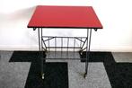 TV lectuur tafeltje - jaren 60 België, Huis en Inrichting, Tafels | Sidetables, Ophalen, Gebruikt, 50 tot 100 cm, Metaal