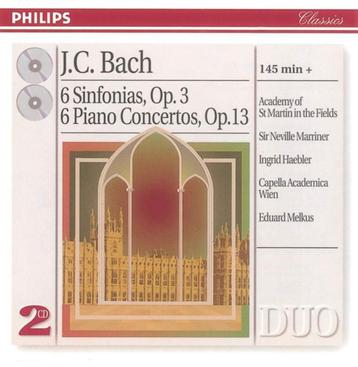 J.C. BACH 6 sinfonias & 6 piano concertos 2 - CD HAEBLER beschikbaar voor biedingen