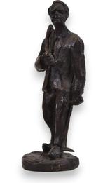 vintage massief bronzen beeld, Antiek en Kunst, Verzenden