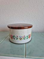 Blikje met viooltjes., Ophalen of Verzenden, Gebruikt, Overige