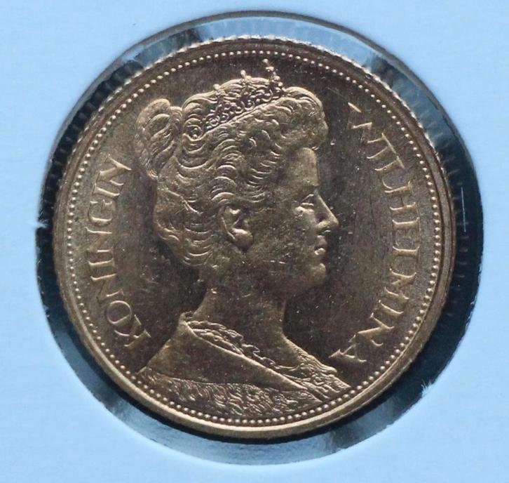 Erg mooi gouden vijfje - 5 gulden 1912 Wilhelmina, Postzegels en Munten, Munten | Nederland, Euro's, Koningin Beatrix, Goud, Verzenden