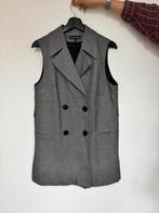 Classic Double-Breasted Sleeveless Long Vest, Ophalen of Verzenden, Gedragen, Maat 38/40 (M), Zwart