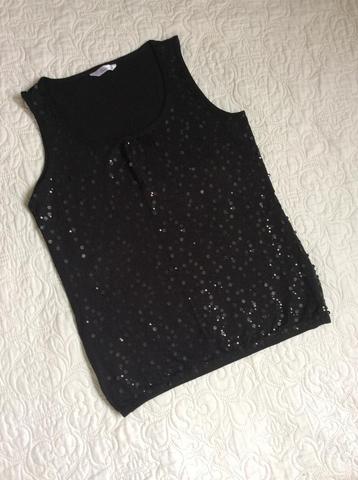 Nieuwe zwarte Miss Etam top/shirt (small/S/36) beschikbaar voor biedingen