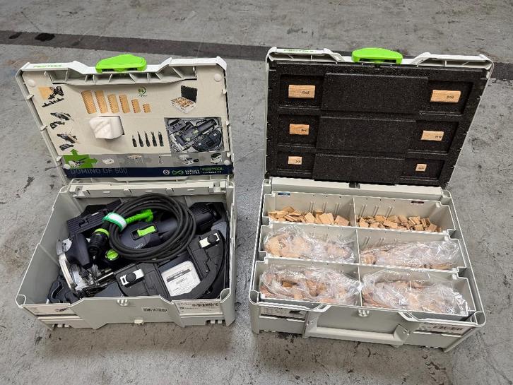 Festool Domino DF 500 Q-Set – Compleet & Topstaat, Doe-het-zelf en Verbouw, Gereedschap | Freesmachines, Zo goed als nieuw, Elektrisch