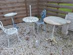Smeedijzeren tuinset, let op ophalen op camping derietschoof, Ophalen, Gebruikt, Overige materialen