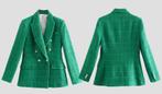 Groen geruit dames colbert vrouwen blazer jasje netjes, Maat 38/40 (M), Verzenden, Nieuw, Jasje