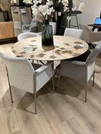 Ronde eiken tafel Scandinavisch 130 cm diameter, Huis en Inrichting, Tafels | Eettafels, Ophalen, Zo goed als nieuw, Vijf personen of meer