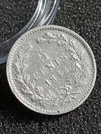 Prachtige zeldzame 5 Cent 1853, Postzegels en Munten, Munten | Nederland, Koning Willem III, Zilver, Ophalen of Verzenden, Losse munt
