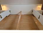 Ledikant 160x200, Huis en Inrichting, Slaapkamer | Bedden, Ophalen, Gebruikt, Wit, Tweepersoons