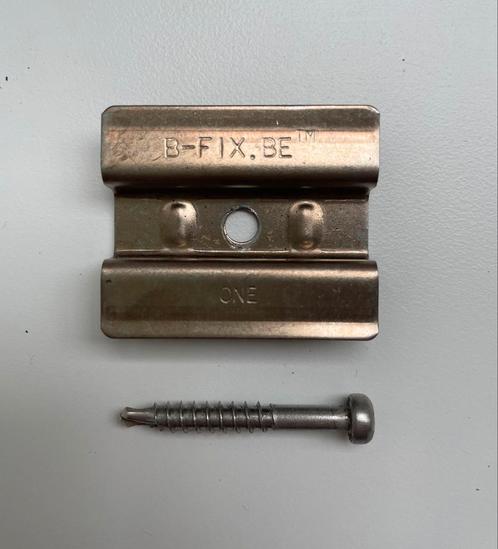 B-FIX ONE vlonder clips 70 stuks, Doe-het-zelf en Verbouw, IJzerwaren en Bevestigingsmiddelen, Gebruikt, Overige typen, Rvs, Verzenden