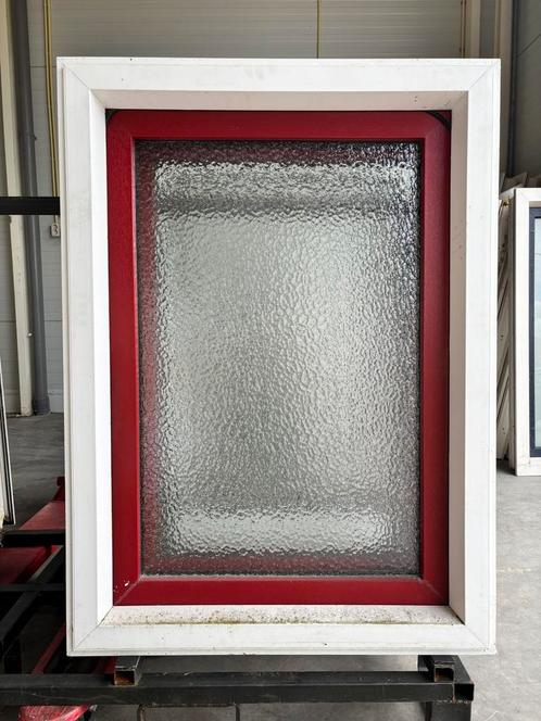 4x kunststof kozijn / draaikiep raamkozijnen (rood en wit), Doe-het-zelf en Verbouw, Overige Doe-het-zelf en Verbouw, Gebruikt