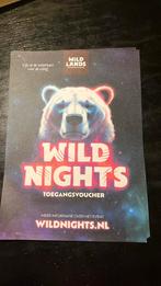 4 Tickets voor Wild nights - Wildlands Emmen, Tickets en Kaartjes, Drie personen of meer, Ticket of Toegangskaart
