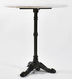 Bistrotafel marmer met gietijzeren onderstel Ø 70 x 75 cm, Info@edvonline.nl, Nieuw, Ophalen of Verzenden, Inductorstraat 9b Veenendaal