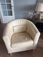 Crème Leren Fauteuils - Set van 2, Huis en Inrichting, Fauteuils, Ophalen, Zo goed als nieuw, Leer, 75 tot 100 cm