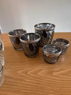 Riverdale theelichthouders set, Ophalen, Overige materialen, Zo goed als nieuw, Grijs