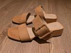 Ecco Sandalen Nubuck Leer Maat 39, Ecco, Beige, Gedragen, Sandalen of Muiltjes