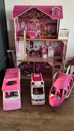 Barbie huis/camper/vliegtuig/ambu, Kinderen en Baby's, Speelgoed | Poppen, Ophalen of Verzenden, Gebruikt, Barbie