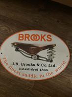Brooks Zadel Emaille Reclamebord Vintage J.B. Brooks & Co. L, Ophalen of Verzenden