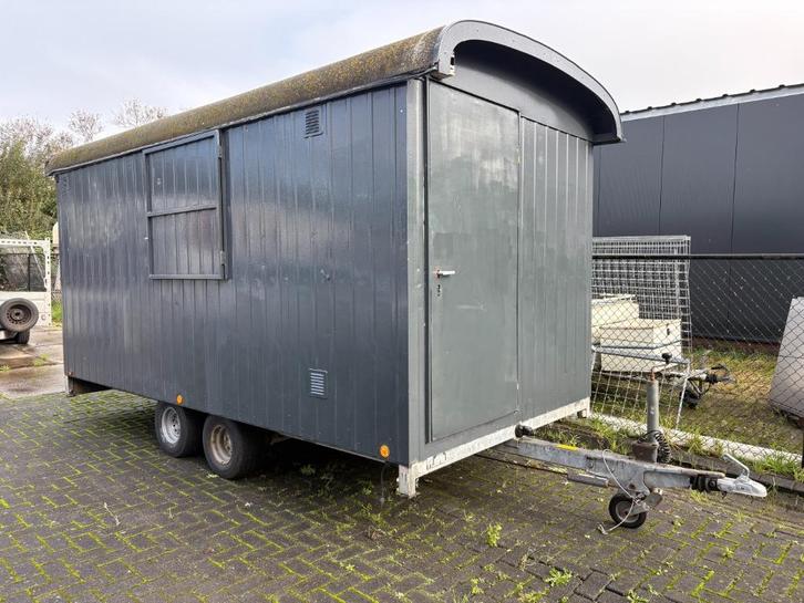 VERKOCHT!! snelverkeer schaftwagen / bouwkeet tandemasser, Doe-het-zelf en Verbouw, Bouwketen en Schaftketen, Gebruikt, Ophalen